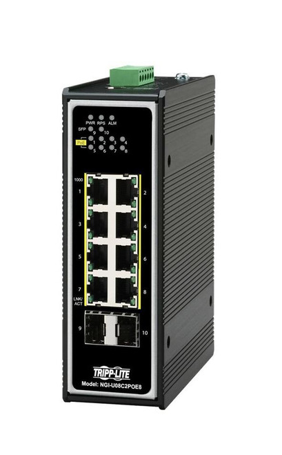 NGI-U08C2POE8 Tripp Lite NGI-U08C2POE8 Ethernet Switch - 8 Ports - Gigabit Ethernet - 10/100/1000Base-T, 1000Base-X - TAA Compliant - 2 Layer Supported - Modular