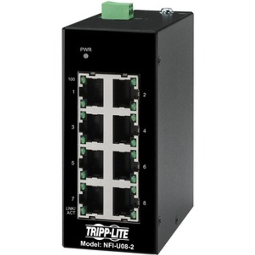 NFI-U08-2 Tripp Lite NFI-U08-2 Ethernet Switch - 8 Ports - Fast Ethernet - 10/100Base-T - TAA Compliant - 2 Layer Supported - 3 W Power Consumption - Twisted