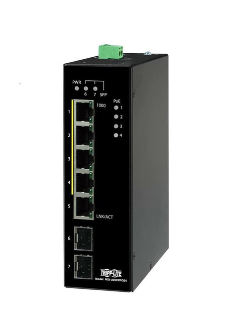 NGI-U05C2POE4 Tripp Lite NGI-U05C2POE4 Ethernet Switch - 5 Ports - Gigabit Ethernet - 10/100/1000Base-T, 1000Base-X - TAA Compliant - 2 Layer Supported - Modular
