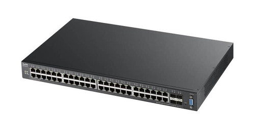 XGS2210-52 Zyxel 48-Ports SFP+ GbE L2 Switch with 10GbE Uplink 48 Network 4 Expansion Slot Manageable Twisted Pair Optical Fiber Modular 4 Layer Supported