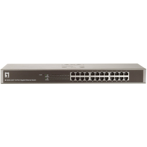 GSW-2457 LevelOne 24-Port Gig Ethernet 19 Rack Mountable Switch 24 x Gigabit Ethernet Network Manageable 2 Layer Supported Desktop, Rack-mountable