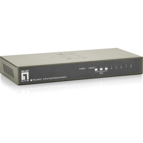 FEU0810 LevelOne FEU-0810 8-Port 10/100 Fast Ethernet Desktop Switch 8 x 10/100Mbps Ports (Refurbished)