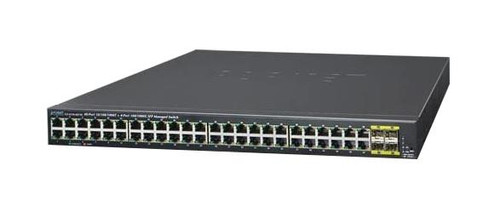 GS-4210-48T4S Planet 48-Port 10/100/1000BASE-T + 4-Port 100/1000BASE-X SFP Managed Gigabit Switch - 48 Ports - Manageable - Gigabit Ethernet - 10/100/1000Base-T,