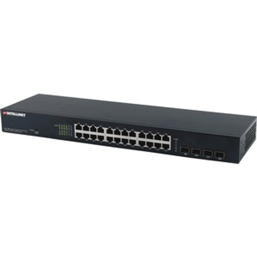 560818 Intellinet 24-Port Web-Managed Gigabit Switch with 4 SFP Ports - IEEE 802.3az Energy Efficient  (Refurbished)