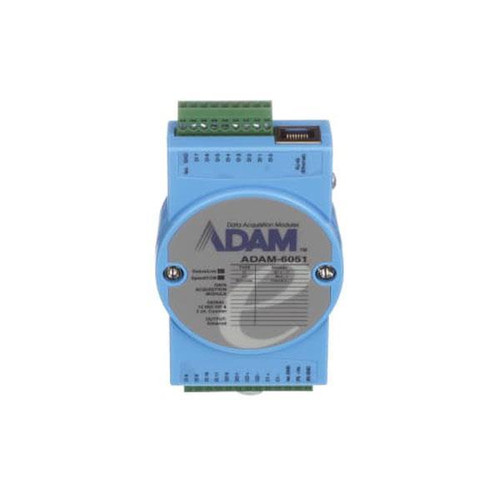 ADAM-6051-CE Advantech 14-Channel Isolated Digital I/O Modbus TCP Module with 2-Channel Counter 1 x Network (RJ-45) Fast Ethernet