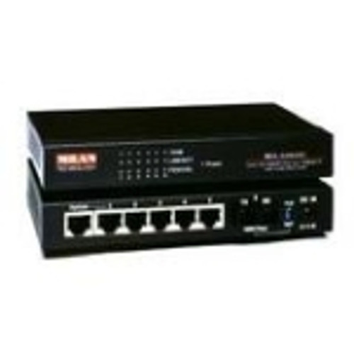 MIL-S501VF Milan Ethernet Switch 5 x 10/100Base-TX, 1 x 100Base-FX, 1 x 10/100Base-TX (Refurbished)