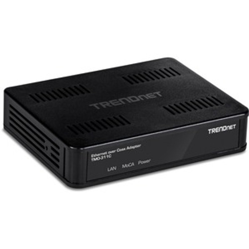 TMO-311C TRENDnet Ethernet Over Coax Adapter Backward Compatible With MoCA 1.1 & 1.0 Gigabit LAN Port Supports Net Throughput Up To 1Gbps Supports Up To 16