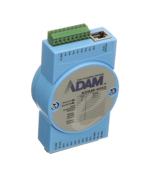 ADAM-6052-D Advantech 16-Channel Source-type Isolated Digital I/O Modbus TCP Module 1 x Network (RJ-45) Fast Ethernet