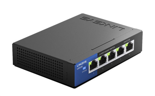 LI-LGS105 Linksys LGS105 5-Ports 10/100/1000Mbps RJ-45 Unmanaged Gigabit Ethernet Switch (Refurbished)