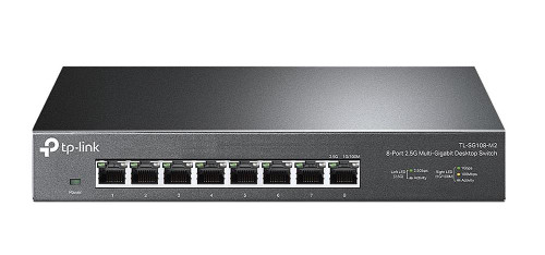 TL-SG108-M2 TP-Link 8-Port 2.5G Desktop Switch - 8 Ports - 2 Layer Supported - 15.65 W Power Consumption - Twisted Pair - Wall Mountable, Desktop - Lifetime