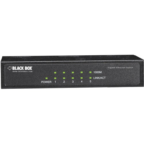 LGB505A Black Box 4-Ports 10/100/1000Mbps RJ45 SFP Link Gigabit Unmanaged Switch With 1x SFP Slot (Refurbished)