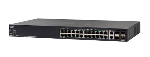 SG550X-24-K9 Cisco Small Business SG550X-24 24-Ports 10/100/1000Base-T 1Gbps PoE+ Managed Layer 3 Rack-mountable with combo Gigabit SFP+ Switch (Refurbished)