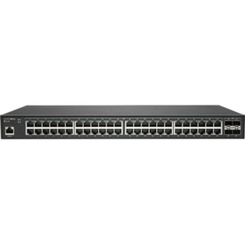 02-SSC-2465 SonicWall Switch SWS14-48 - 52 Ports - Manageable - 2 Layer Supported - Modular - 54 W Power Consumption - Optical Fiber, Twisted Pair - 1U High -