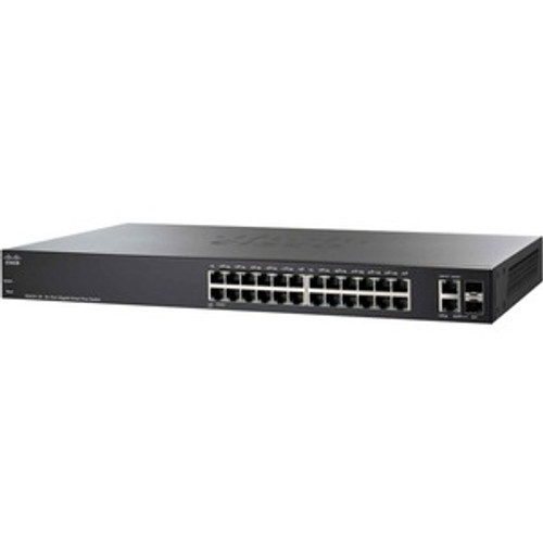 SG220-26-K9-BR Cisco SG220-26 26-Port Gigabit Smart Switch - 24 Ports - Manageable - 2 Layer Supported - Modular - 2 SFP Slots - Twisted Pair, Optical Fiber - 