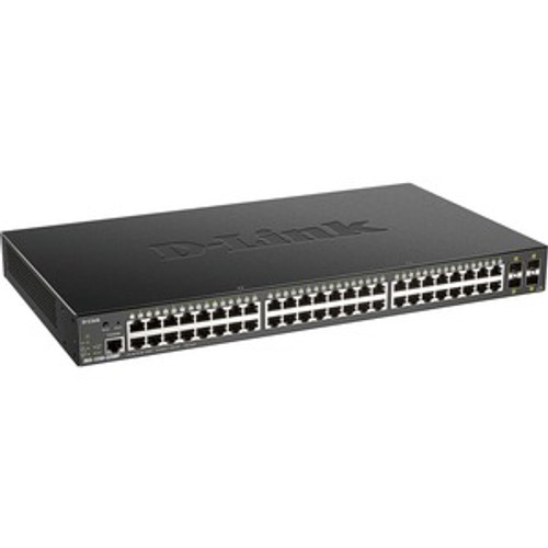 DGS-1250-52XMP-6KV D-Link 52-Port 10-Gigabit Smart Managed PoE Switch - 52 Ports - Manageable - 3 Layer Supported - Modular - 57.20 W Power Consumption - 370 W PoE