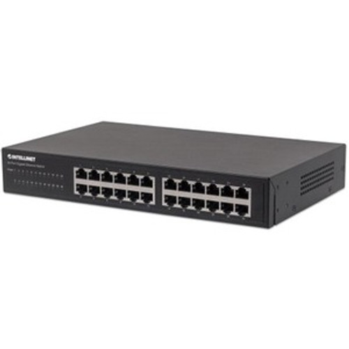 561273 Intellinet 24-Port Gigabit Ethernet Switch, 24 x 10/100/1000 Mbit/s RJ45-Ports, IEEE 802.3az (Energy Efficient Ethernet), Desktop, 19-inch Rackmount,