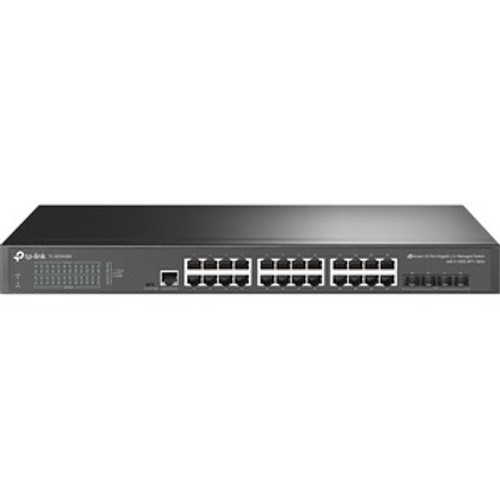 TL-SG3428X TP-Link JetStream 24-Port Gigabit L2+ Managed Switch with 4 10GE SFP+ Slots - 24 Ports - Manageable - 3 Layer Supported - Modular - 23.60 W Power