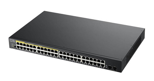 GS1900-48HPV2 ZYXEL 48-port GbE Smart Managed PoE Switch with GbE Uplink - 48 Ports - Manageable - Gigabit Ethernet - 10/100/1000Base-T, 100/1000Base-X - 2 Layer