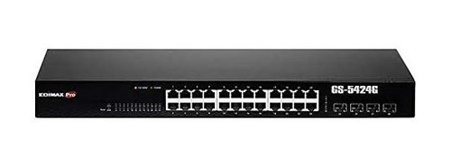 GS-5424G Edimax Long Range 24-Port Gigabit Web Smart Switch with 4 SFP Slots - 24 Ports - Manageable - Gigabit Ethernet - 2 Layer Supported - Modular - 4 SFP