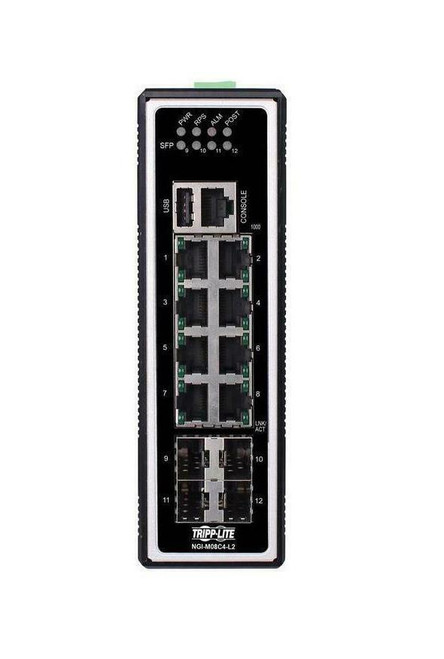 NGI-M08C4-L2 Tripp Lite NGI-M08C4-L2 Ethernet Switch - 8 Ports - Manageable - Gigabit Ethernet - 10/100/1000Base-T, 100Base-FX, 1000Base-X, 1000Base-SX/LX - TAA