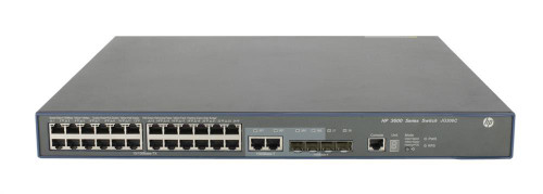 JG306CR HP 3600 24-Ports 10/100Mbps RJ-45 PoE+ Manageable Layer3 Rack-mountable Ethernet Switch with 4x Gigabit SFP Ports (Refurbished)