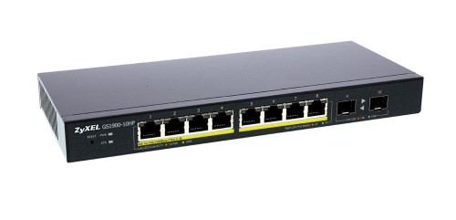 GS1900-10HP-GB0101F Zyxel 10-Port GbE Smart Managed PoE Switch with GbE Uplink (Refurbished)