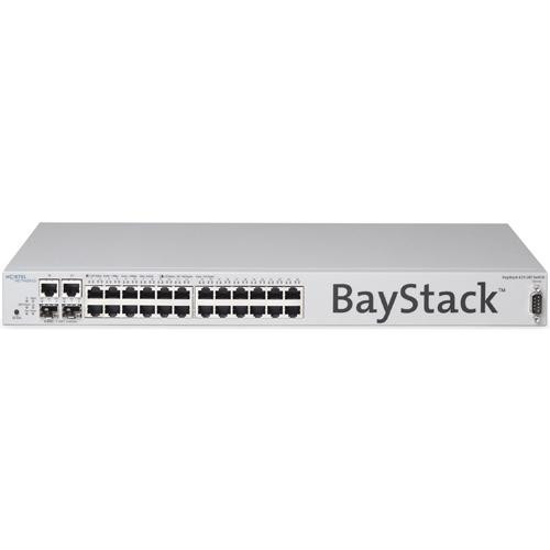 RMAL2012C41 Nortel Ethernet Switch 425-24T with 24-Ports 10/100 BaseTX plus 2 Combo 10/100/1000/SFP uplink Ports plus 2 in-built 1U stacking Ports (Refurbished)