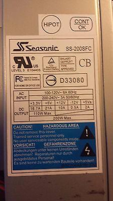 SS-200SFC Seasonic 200-Watts ATX Power Supply