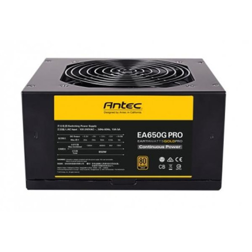 EA650G PRO Antec 650-Watts ATX12V 92% Efficiency 80 Plus Gold Power Supply EA650G