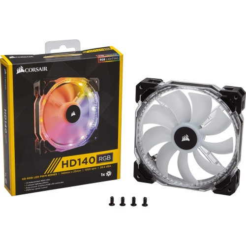 CO-9050068-WW Corsair HD140 140mm RGB LED Cooling Fan