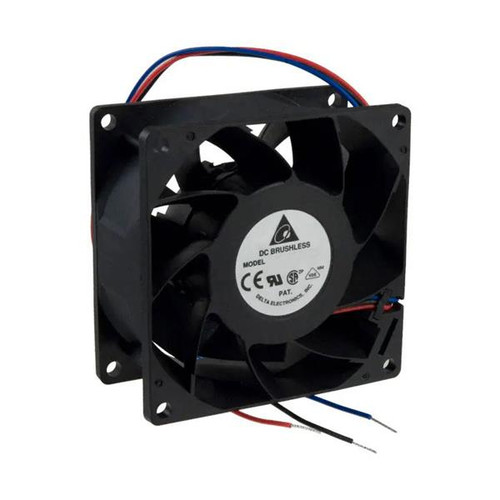 FFB0912VHE-F00 Delta Electronics 92x38mm 12VDC Ball Bearing 3 Lead Wires Tachometer DC Tubeaxial Fan