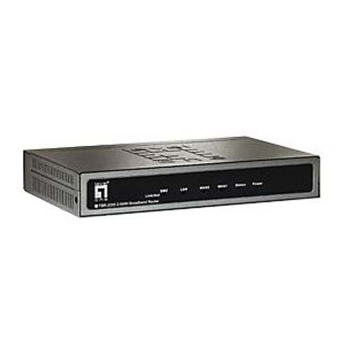 FBR-2000 LevelOne 2-WAN Broadband Router 1 x 10/100Base-TX LAN, 2 x 10/100Base-TX WAN, 1 x 10/100Base-TX DMZ (Refurbished)