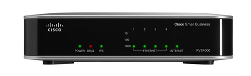 RVS4000-LA Cisco 4-Port Gigabit Security Router with VPN 4 x 10/100/1000Base-T LAN 1 x 10/100/1000Base-T WAN (Refurbished)