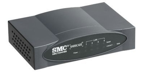 SMC7004VBR SMC Barricade 44 x 10/100Mbps LAN 1 x 10/100Mbps WAN Ports Cable/DSL Broadband Router (Refurbished)