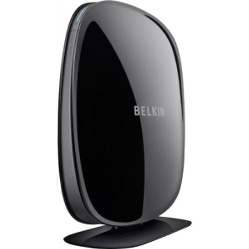 E9K6000 Belkin Wireless Router IEEE 802.11n ISM Band UNII Band 600 Mbps Wireless Speed 4 x Network Port USB Desktop (Refurbished)