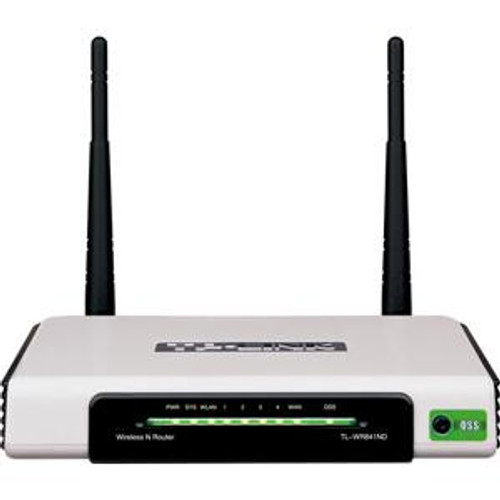 TL-WR841ND TP-LINK Wireless Router 300 Mbps 4 x 10/100Base-TX LAN 1 x 10/100Base-TX WAN IEEE 802.11n (draft) (Refurbished)