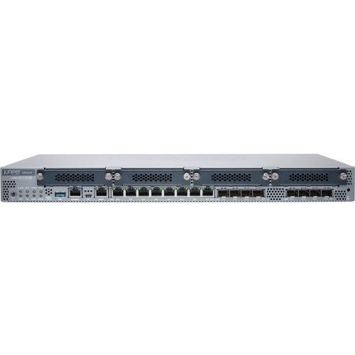 SRX340-SYS-JE Juniper SRX340 Router 8 Ports Management Port 8 Slots Gigabit Ethernet 1U Rack-mountable (Refurbished)