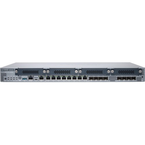 SRX345-DUAL-AC Juniper SRX345 Router 8 Ports Management Port 12 Slots Gigabit Ethernet 1U Rack-mountable (Refurbished)