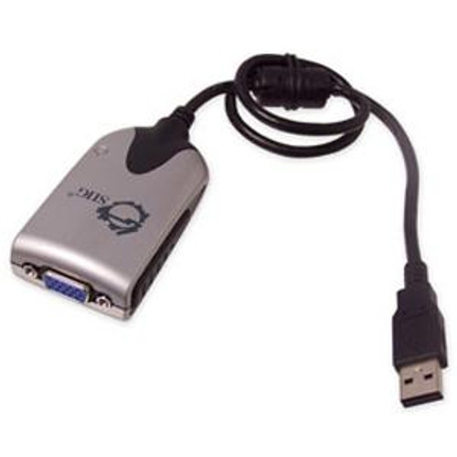 JU-000071-S1 SIIG USB 2.0 to VGA Adapter Type A Male USB, HD-15 Female