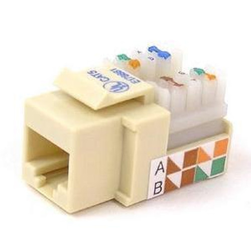 R6D022-AB5-IVO Belkin Cat5 Keystone Jack 110 Ivory Punchdown 568a/568b Rohs (Refurbished)