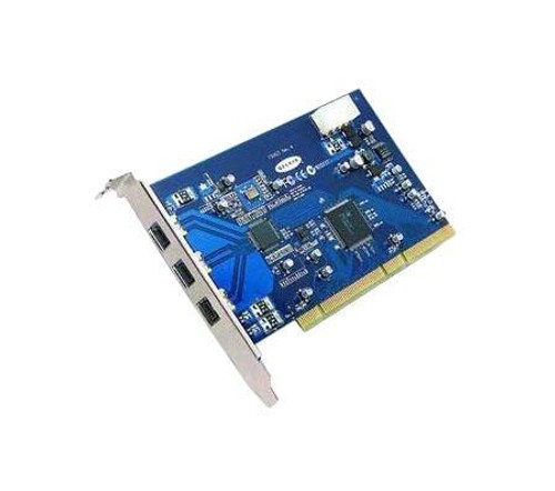 F5U623-APL Belkin FireWire 800 3-Ports PCI Card 3 x 9-pin IEEE 1394b FireWire Plug-in Card (Refurbished)