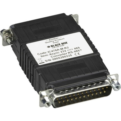 IC478A-M-R2 Black Box NIB-Async RS-232 to RS-485 Interface Converter DB25 Male to DB2