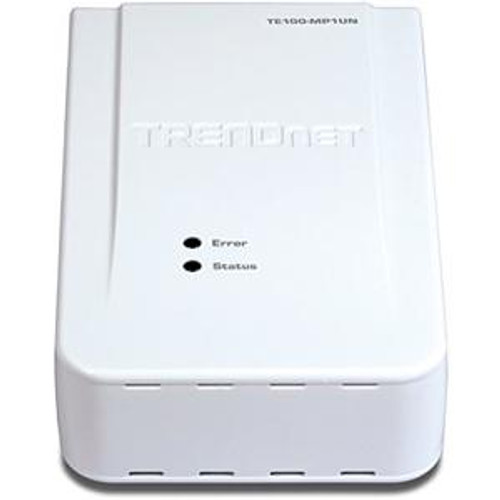 TE100-MP1UN TRENDnet 1-Port Multi-Function Print Server 1 x USB, 1 x 10/100Base-TX 100Mbps