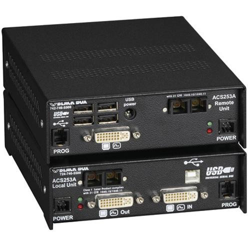 ACS253A-U-SM Black Box ServSwitchKVM Console/Extender 1Computer(s) 11 x DVI-I Video 1 x Type B USB Rack-mountable
