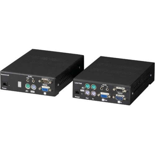 ACS335A-AS Black Box ServSwitch Fiber Optic KVM Extender with Serial and Bidirectional Stereo Audio