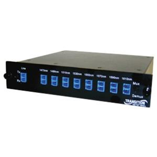 CWDM-M551LCR Transition CWDM 5 Channel Mux/Demux 1510 / 1530 / 1550 / 1570 NM Plus 1310 NM Duplex LC Rack Mount Enclosure