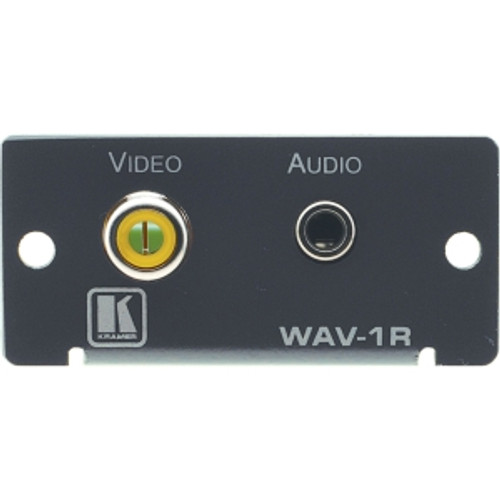 WAV-1R Kramer WAV-1R Audio/Video Faceplate Insert RCA Composite Video, 3.5mm Audio, Screw Terminal