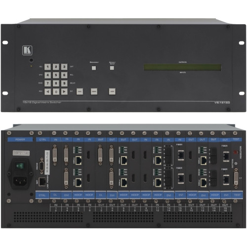 VS-1616D Kramer Electronics 2x2 To 16x16 Multi-Format Digital Matrix Switcher Frame