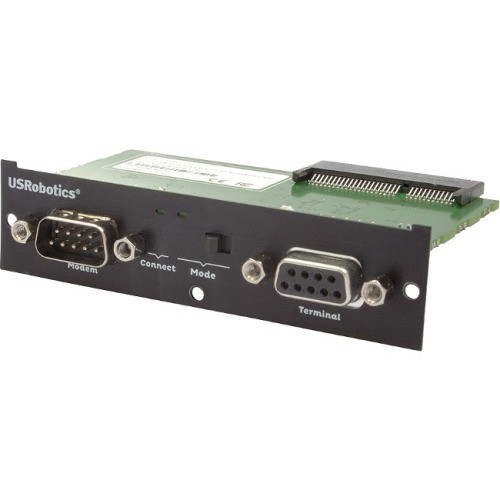 USR3516-EMU U.S. Robotics Courier Modemulator Expansion Card 1 x 9-pin DB-9 Male RS-232 Serial, 1 x 9-pin DB-9 Female RS-232 Serial Plug-in Module