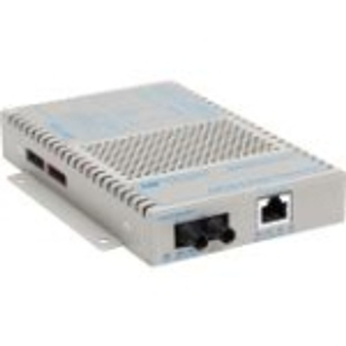 9401-1-11 OmniConverter 10/100/1000 PoE Gigabit Ethernet Fiber Media Converter Switch RJ45 ST Single-Mode 12km 1 x 10/100/1000BASE-T, 1 x 1000BASE-LX, US AC